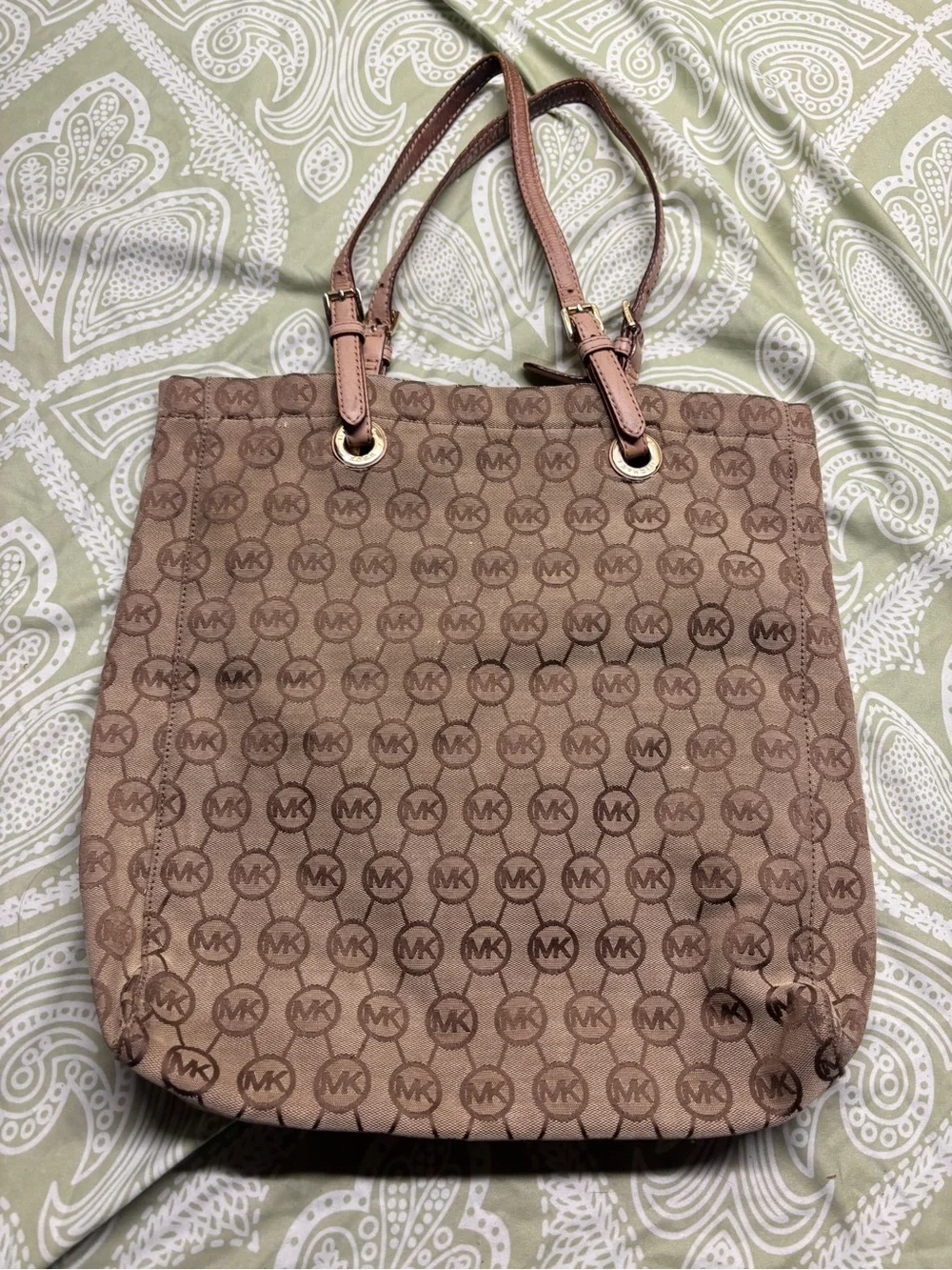 ✴️Michael Kors Beige/Brown Logo Tote